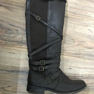 Brown tall boots